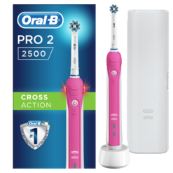 Oral-B PRO2 2500 Pink Edition ROOSA sähköhammasharja surveanduriga (2 režiimi, 1 harjapea)