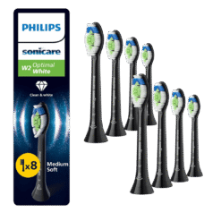 Philips Sonicare Optimal White W2 -harjaspäät HX6068/88 (MUSTA, 8 kpl)