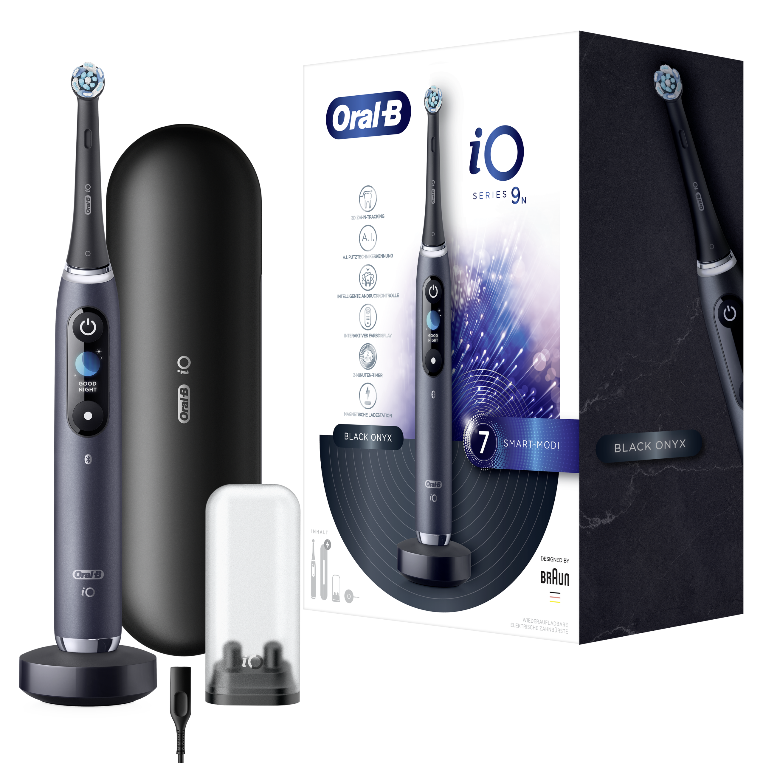 Oral-B iO9 sähköhammasharja Black Onyx / Rose (2 hambaharja, 7 režiimi, kiirlaadija) – Kuva 7