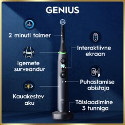 Oral-B iO9 Genius sähköhammasharja Black Onyx (7 režiimi, kiirlaadija) – Kuva 2