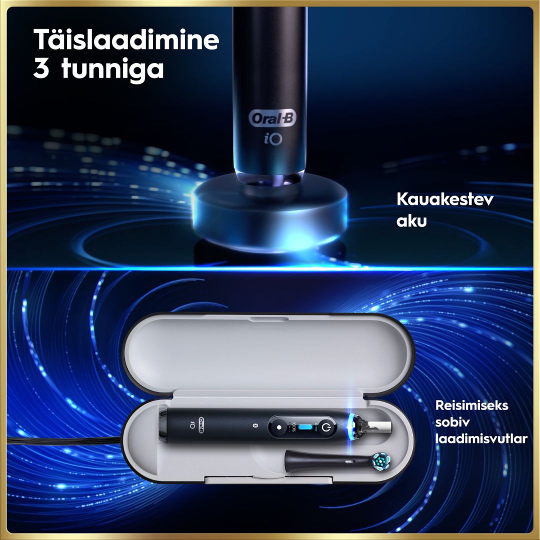 Oral-B iO9 Genius sähköhammasharja Black Onyx (7 režiimi, kiirlaadija) – Kuva 9