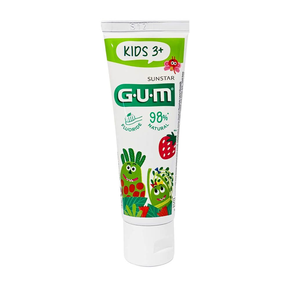 GUM Kids 3+ hambapasta väikelastele MAASIKA 50ML (lastele alates 3 a.) – Kuva 2