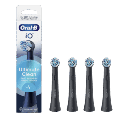 Oral-B iO Ultimate Clean Black -harjaspäät, keskikova, musta (CBF-4, 4 kpl)