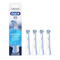 Oral-B iO Ultimate Clean White -harjaspäät, keskikovat, VALKOISET (CWF-4, 4 kpl)