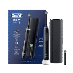 Oral-B PRO3 3500 Black sähköhammasharja surveanduriga (3 režiimi, 2 harjapead) + Reisivutlar