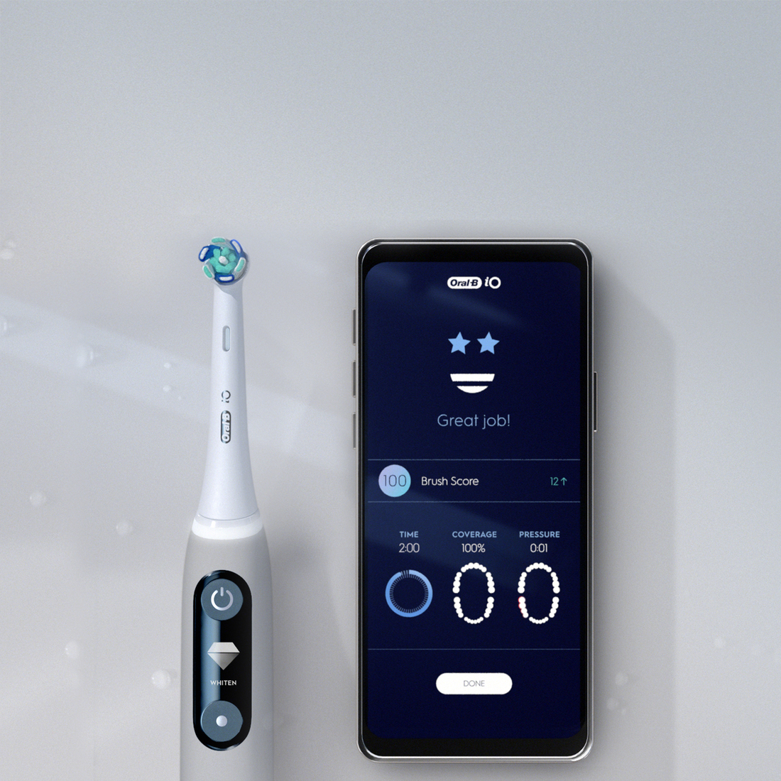 Oral-B iO6 sähköhammasharja Grey Opal (5 režiimi, ekraan) – Kuva 3