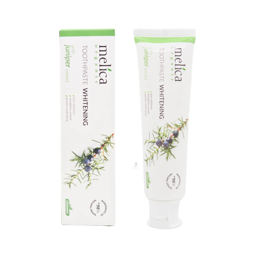 Melica Organic JUNIPER valgendav hambapasta 100ml (kadakaekstraktiga)