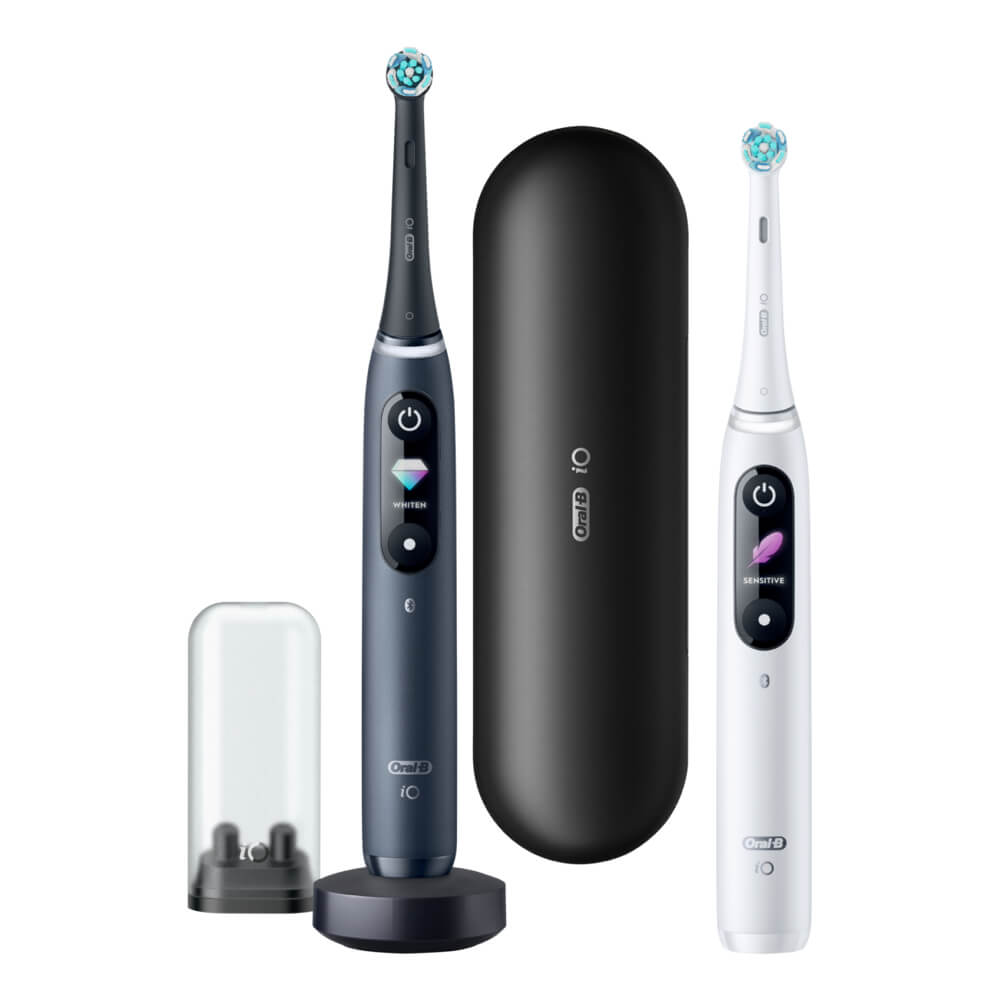 Oral-B iO8 sähköhammasharja Black Onyx / White Alabaster (2 hambaharja, 6 režiimi, kiirlaadija) – Kuva 2