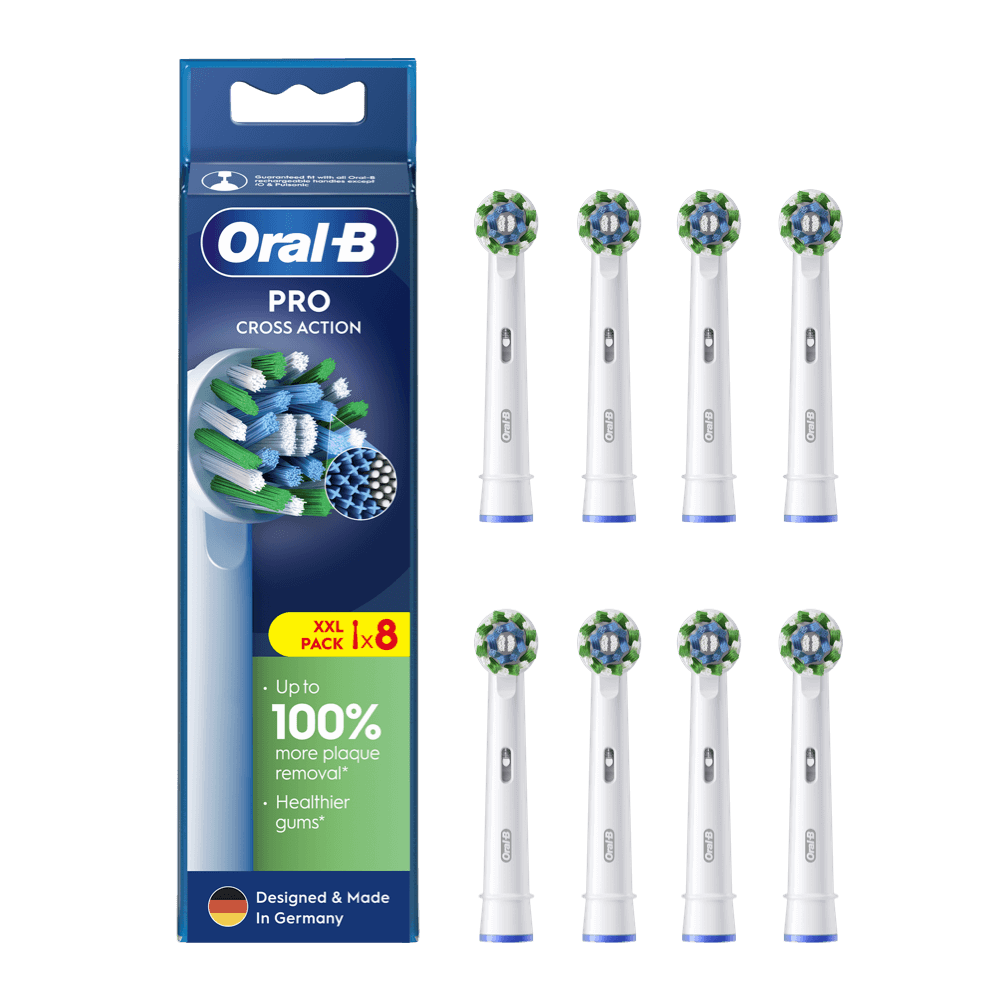Oral-B CROSS ACTION Pro -vaihtoharjaspäät (EB50-8, 8 kpl)