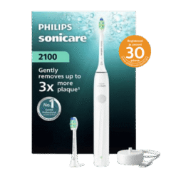 Philips Sonicare 2100 -sarjan sähköhammasharja HX4022/01, VALKOINEN (1 tila, 2 harjaspäätä)