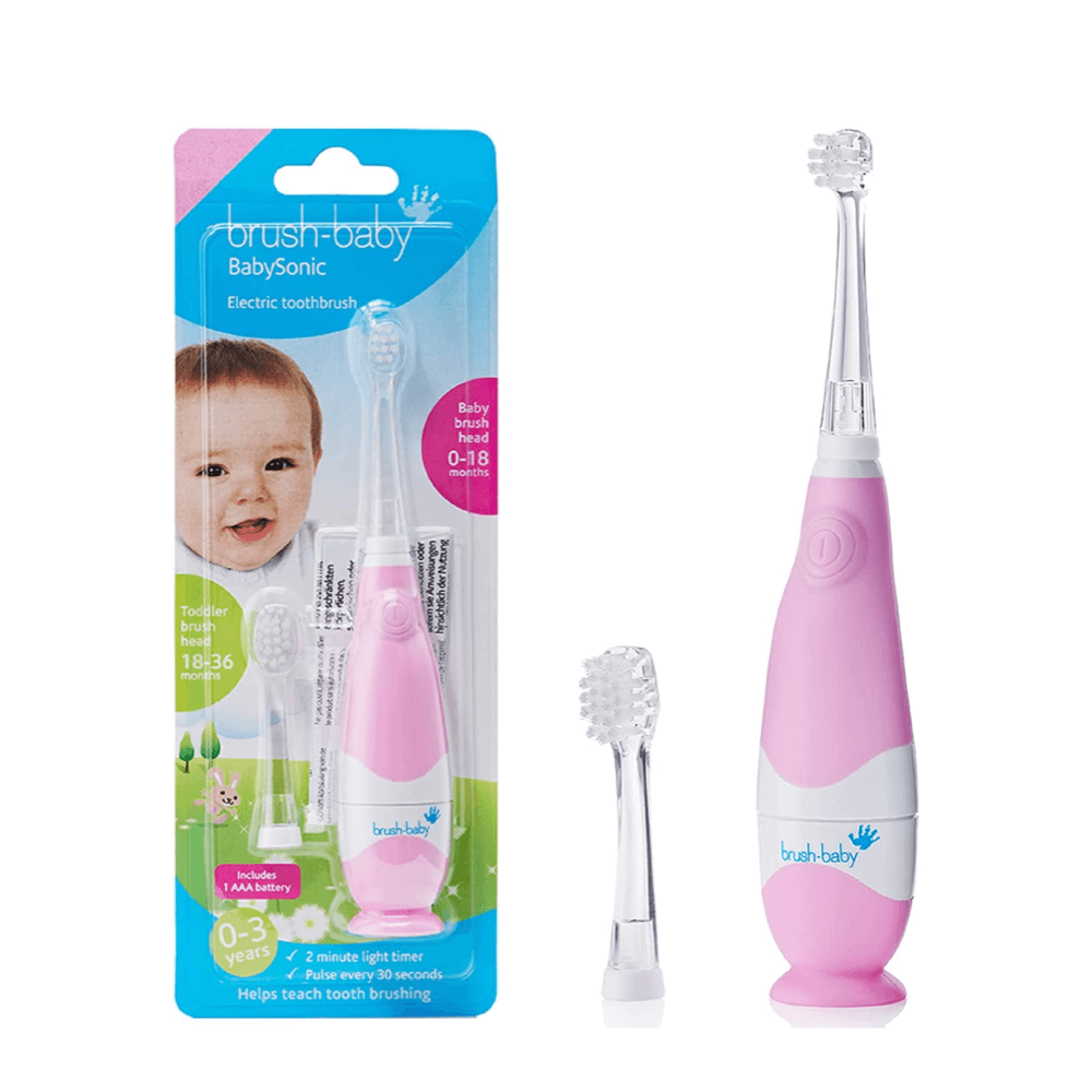 Brush-Baby BabySonic -sähköhammasharja pienille lapsille, vaaleanpunainen (alle 3-vuotiaille)