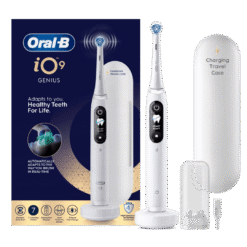 Oral-B iO9 Genius -sähköhammasharja, White Alabaster (7 harjaustilaa, pikalaturi)