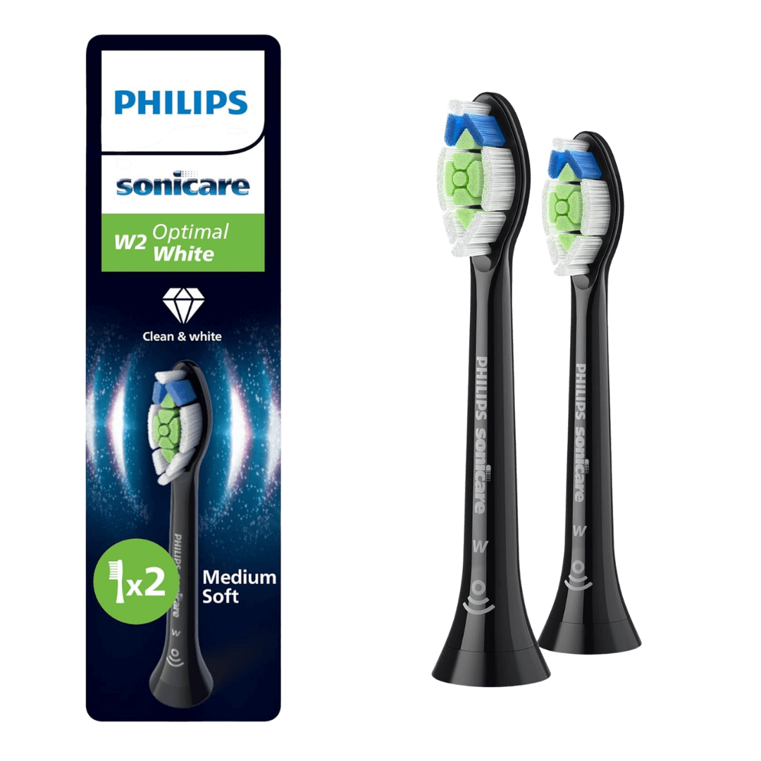 Philips Sonicare Optimal White W2 -harjaspäät HX6062/88 (MUSTA, 2 kpl)