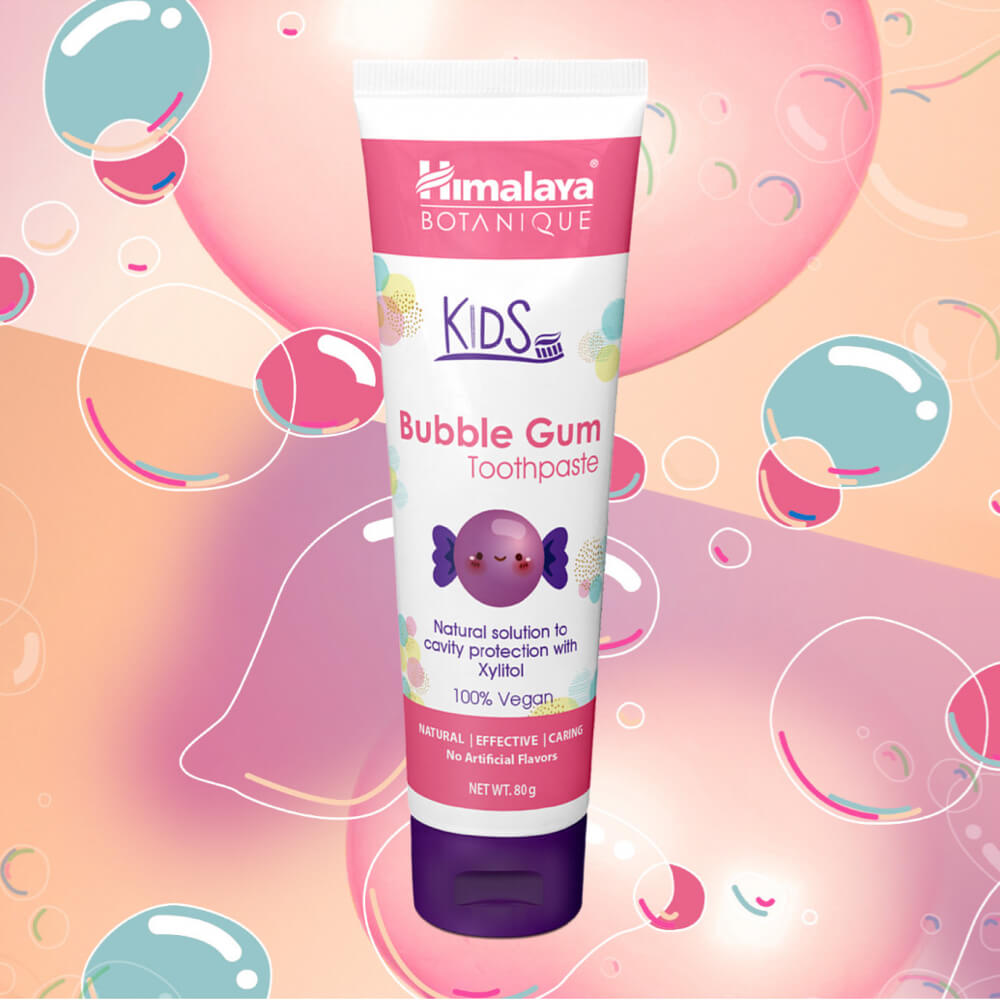 HIMALAYA KIDS Bubble Gum hambapasta lastele 80g (vegan, fluoriidivaba) – Kuva 2
