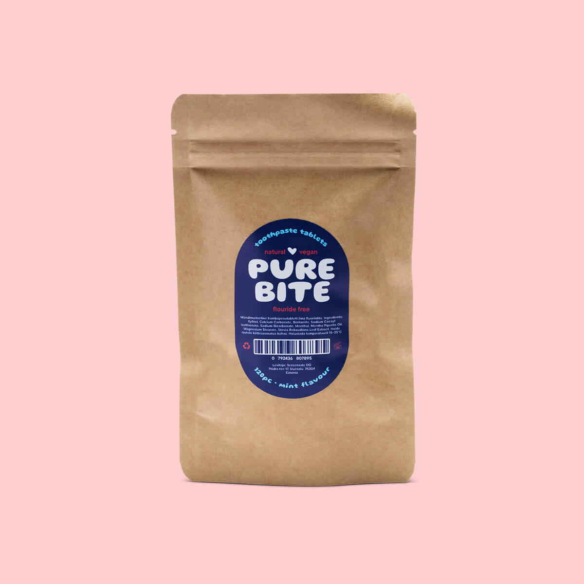 Purebite looduslikud hambapesutabletid - Täitepakend (3 x 120tk) – Kuva 3