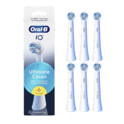 Oral-B iO Ultimate Clean White -harjaspäät, keskikovat, VALKOISET (CWF-6, 6 kpl)