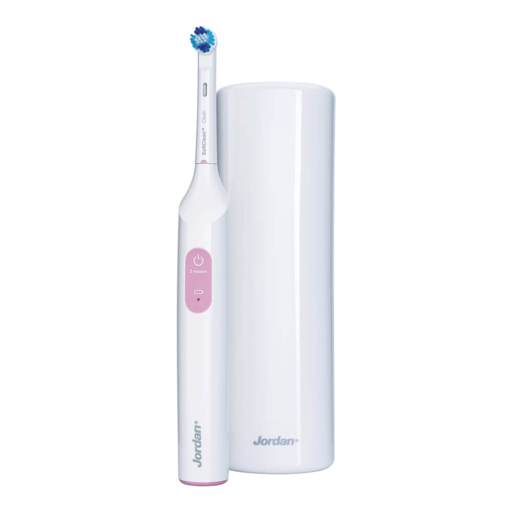 Jordan Clean Smile sähköhammasharja SoftClean ROOSA (2 režiimi, surveandur) – Kuva 2