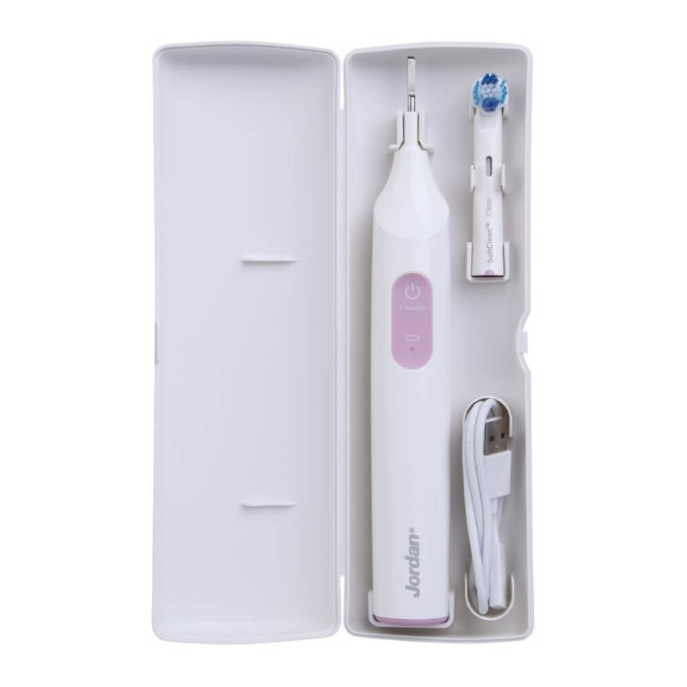 Jordan Clean Smile sähköhammasharja SoftClean ROOSA (2 režiimi, surveandur) – Kuva 4