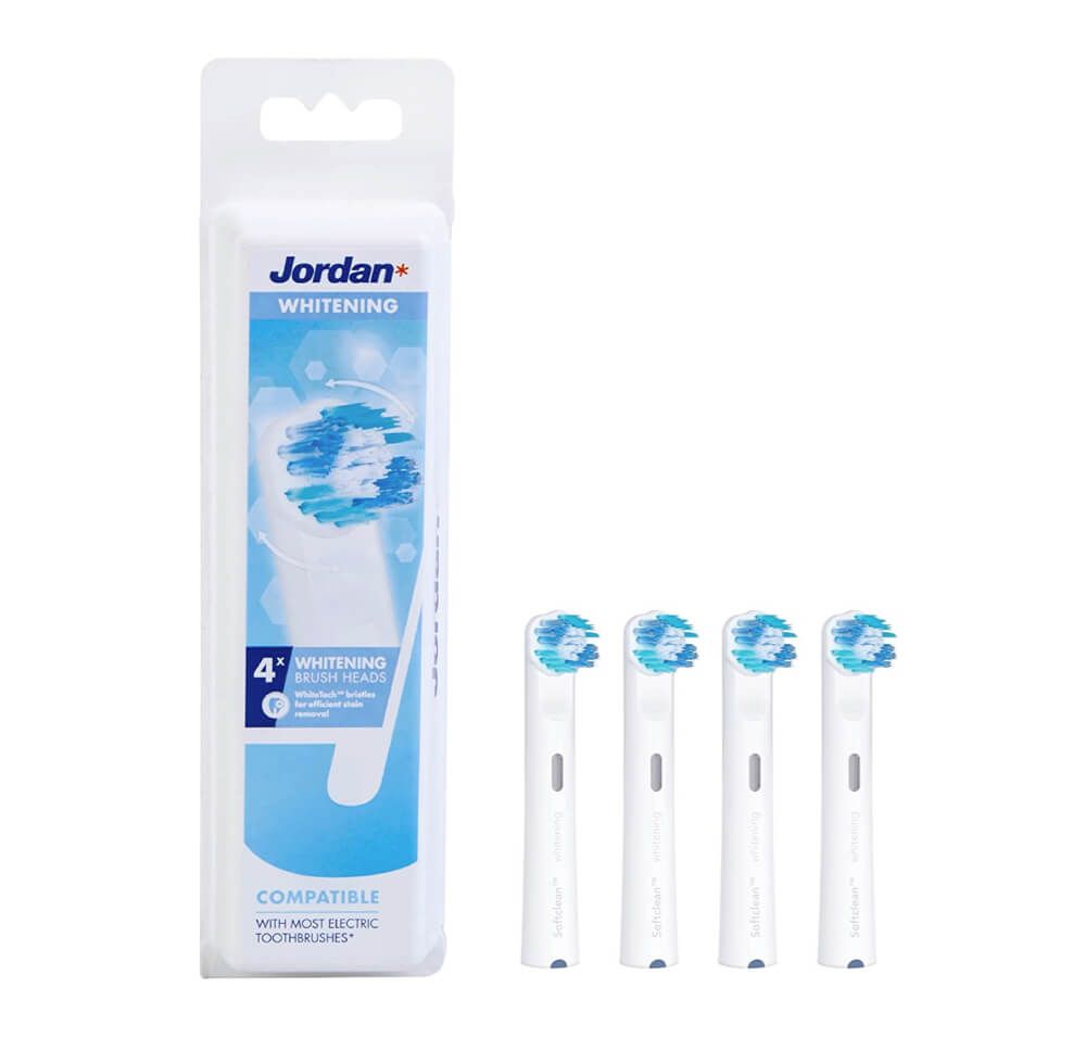 Jordan Clean Smile -sähköhammasharjan vaihtoharjat WHITENING (4 kpl)
