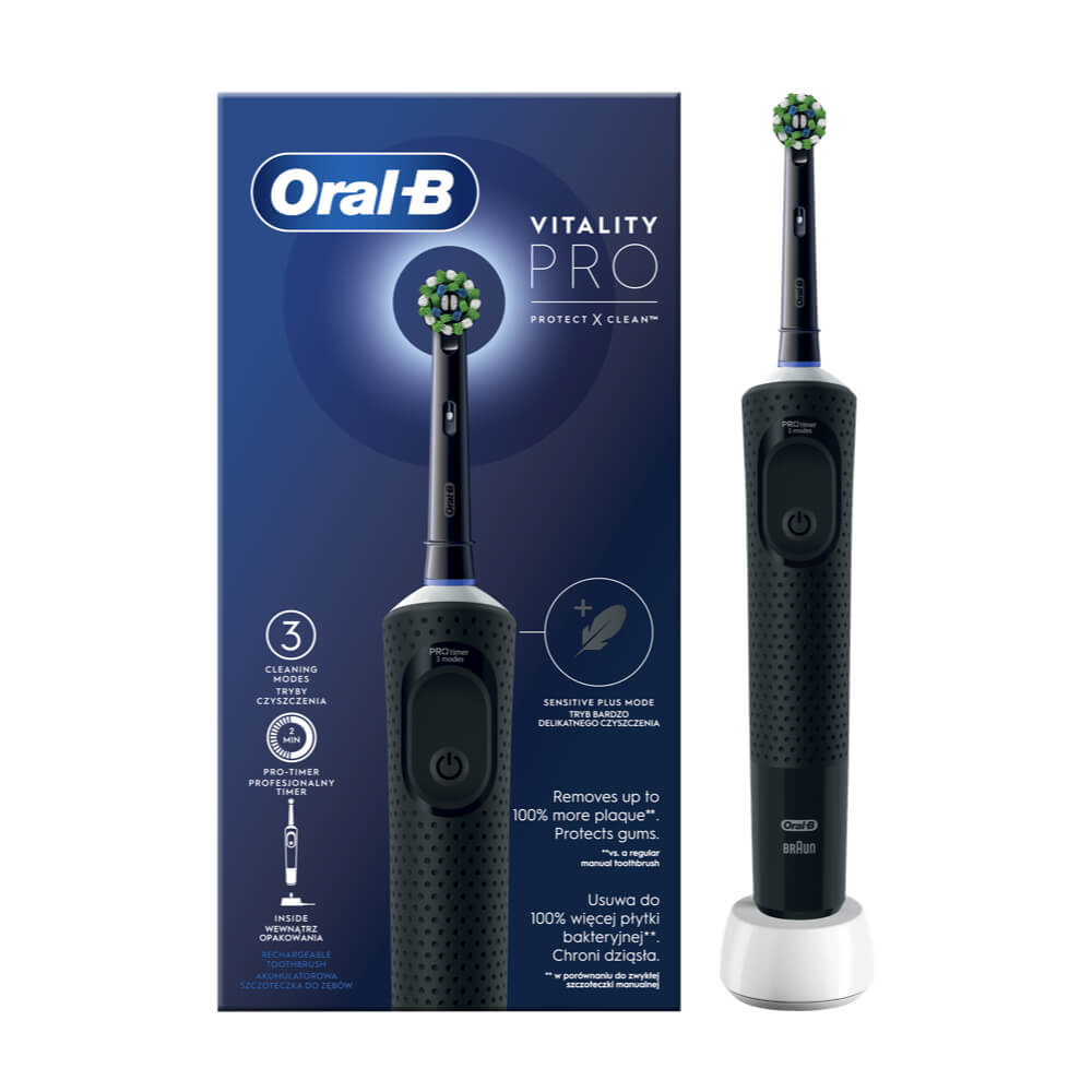 Oral-B Vitality PRO -sähköhammasharja, Black (3 harjaustilaa)