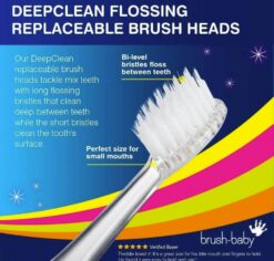 Brush-Baby KidzSonic elektrilise hambaharja vahetusotsikud (4tk) - ainult WildOnes ja KidzSonic – Kuva 4