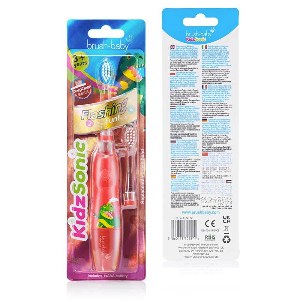 Brush-Baby KidzSonic sähköhammasharja lastele DINOSAUR (al 3.a) – Kuva 3
