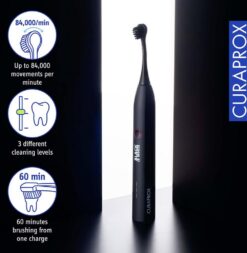CURAPROX Black Is White sähköhammasharja (3 režiimi + Reisikarp) – Kuva 3