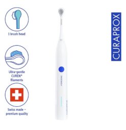 CURAPROX Hydrosonic Easy sähköhammasharja (3 režiimi + Reisikarp) – Kuva 2