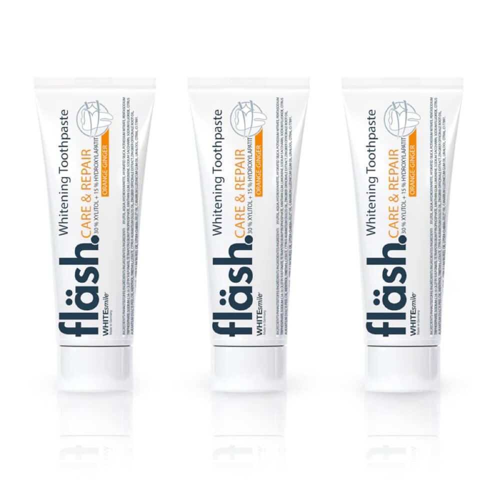 FLÄSH valgendav hambapasta GINGER - ORANGE (taastab ja hooldab) 75ml – Kuva 2