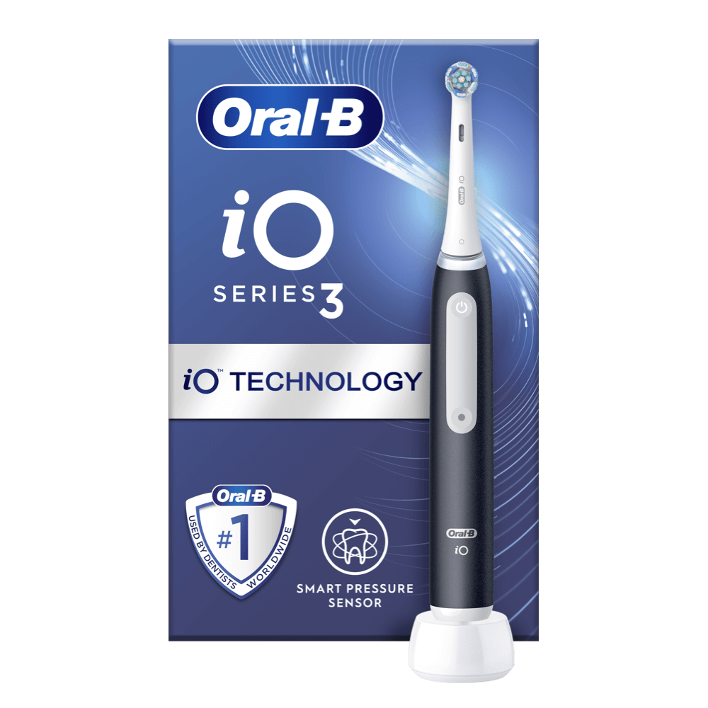 Oral-B iO3 -sähköhammasharja, Matt Black (3 harjaustilaa)