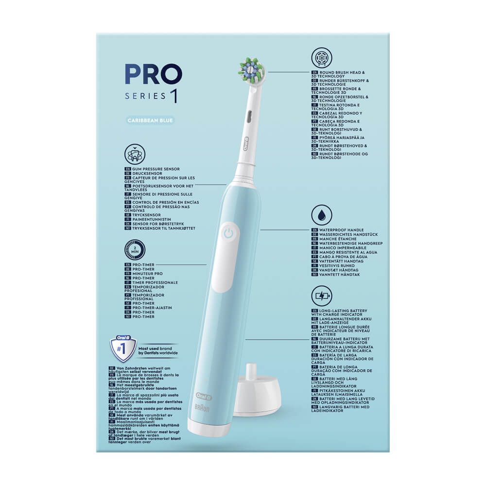 Oral-B PRO1 sähköhammasharja surveanduriga BLUE (3 režiimi) + Reisivutlar – Kuva 4