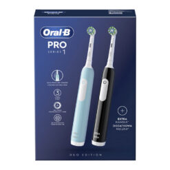 Oral-B PRO1 sähköhammasharja BLACK / BLUE (2 hambaharja, 3 režiimi) – Kuva 3