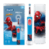 Oral-B Vitality Pro SPIDERMAN -sähköhammasharja lapsille 3-vuotiaasta alkaen (2 harjaustilaa) + matkapussi