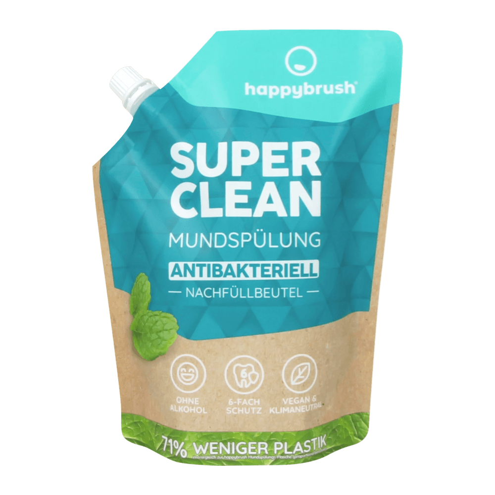 happybrush SUPER CLEAN supervärskendav suuvesi fluoriidiga 750ml
