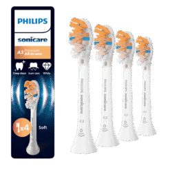 Philips Sonicare A3 Premium All-in-One (Soft) -pehmeät harjaspäät HX9094/87 (VALKOINEN, 4 kpl)