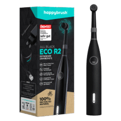 happybrush ECO R2 All Black -sähköhammasharja (pyörivä, 3 tilaa)