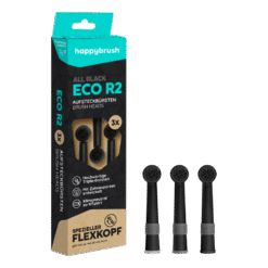 happybrush ECO R2 All Black elektrilise hambaharja otsikud (3 tk)