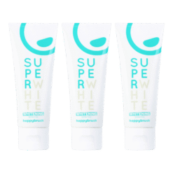 3 x happybrush SUPER WHITE valgendav hambapasta 75ml (Sensitive)