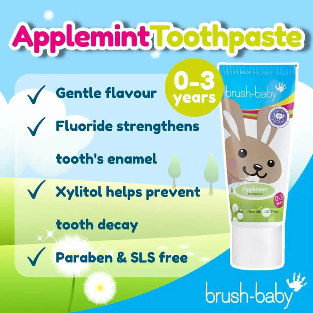 Brush-Baby Applemint hambapasta 0-3a. väikelastele 50ml – Kuva 2