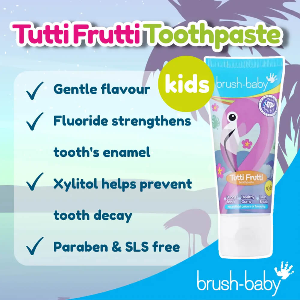 Brush-Baby Tutti-Frutti hambapasta lastele 3-6a. 50ml – Kuva 2