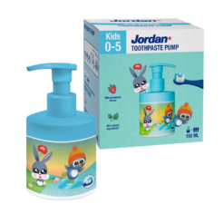 Jordan KIDS -hammastahna (pumpulla) maitohampaita omaaville lapsille (0–5 v), 150 ml