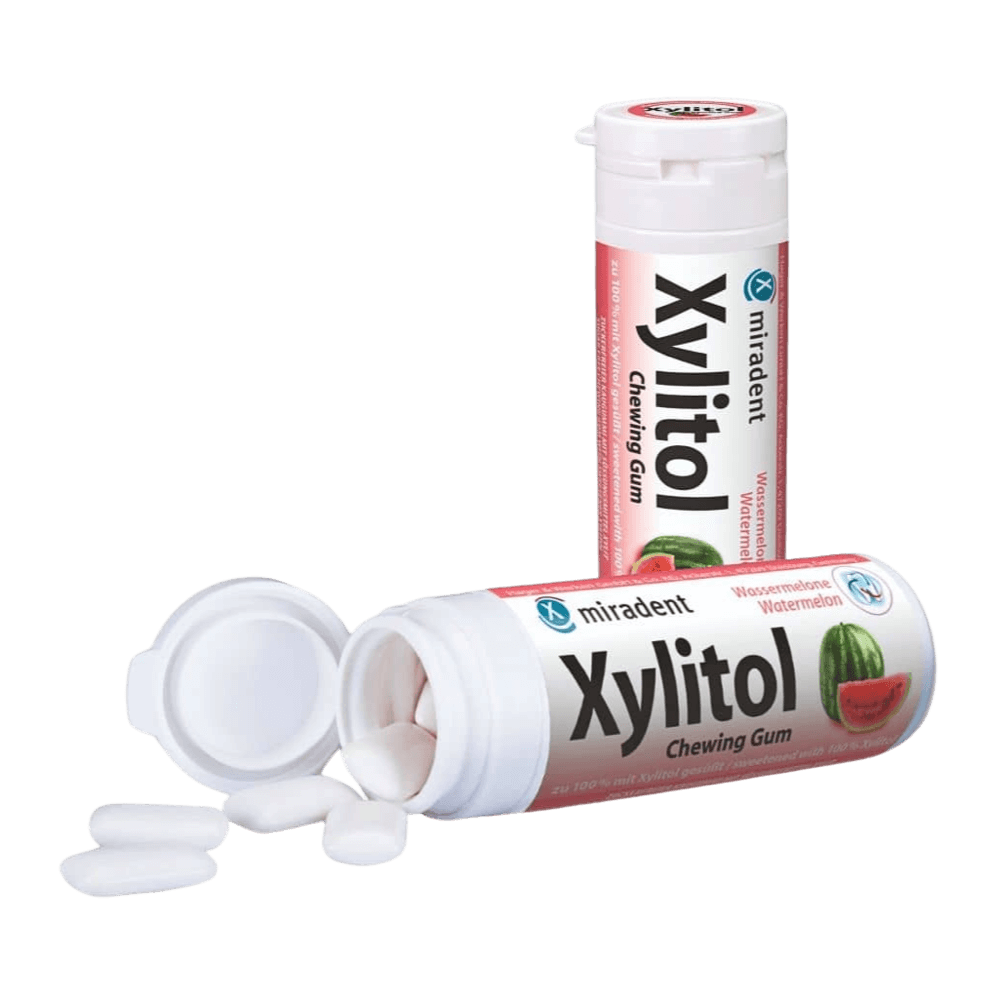 Miradent 100% Xylitol Vesimeloni -purukumi (30 g, 30 kpl/pakkaus)