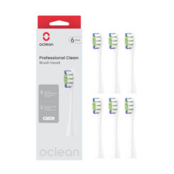 Oclean Professional Clean P1C1 White -keskikovat vaihtoharjat (valkoinen, 6 kpl)