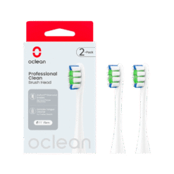 Oclean Professional Clean P1C1 White -vaihtoharjat (valkoinen, 2 kpl)