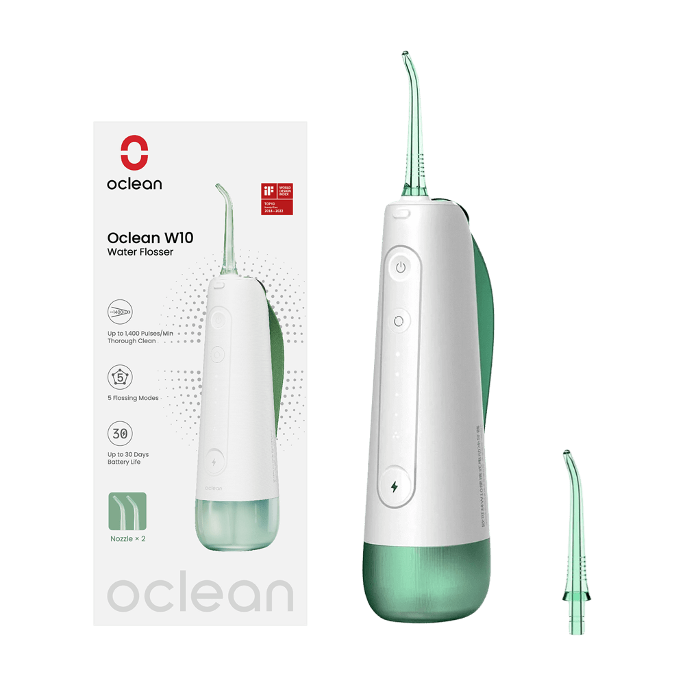 Oclean W10 Green -suusuihku, VIHREÄ, langaton (2 suutinta)