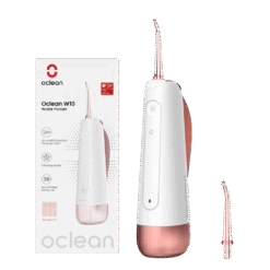 Oclean W10 Pink -suusuihku, VAALEANPUNAINEN, langaton (2 suutinta)