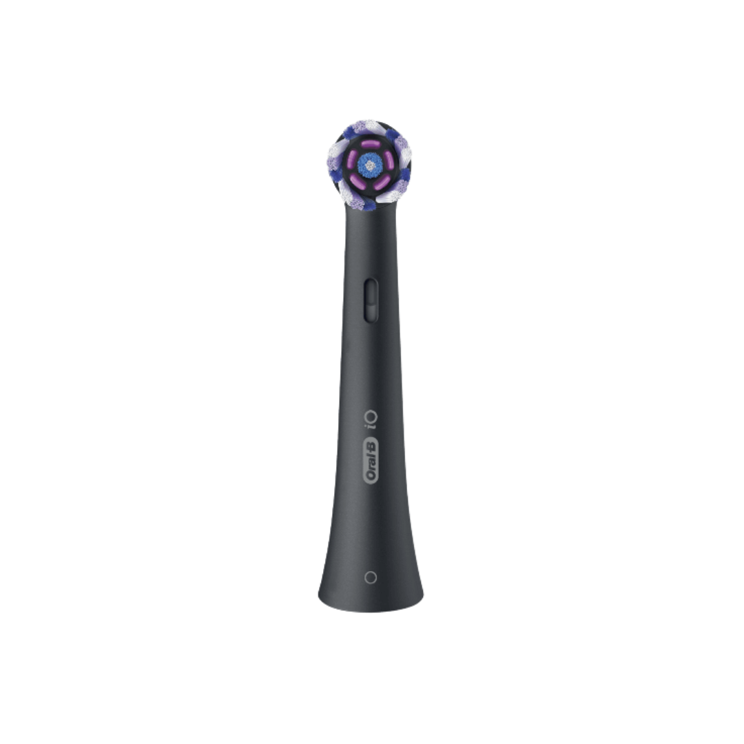 Oral-B iO Radiant White -vaihtoharjaspää, keskikova, MUSTA (1 kpl)