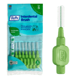 TePe 0,8 mm hambavaheharjad ROHELINE (5 suurus, 8 tk pakis - interdentaalhari)