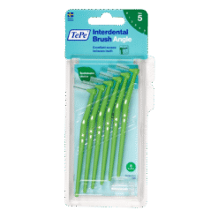 TePe ANGLE 0,8 mm hambavaheharjad ROHELINE (5 suurus, 6 tk pakis - pika pidemega interdentaalhari)