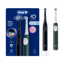 Oral-B iO2 -sähköhammasharja Night Black / Green Forest (2 hammasharjaa)